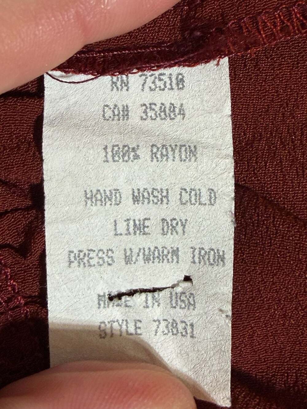 Uncle Frank Rust Floral Rayon Ruffle Hem Dress Size S - Picture 6 of 6